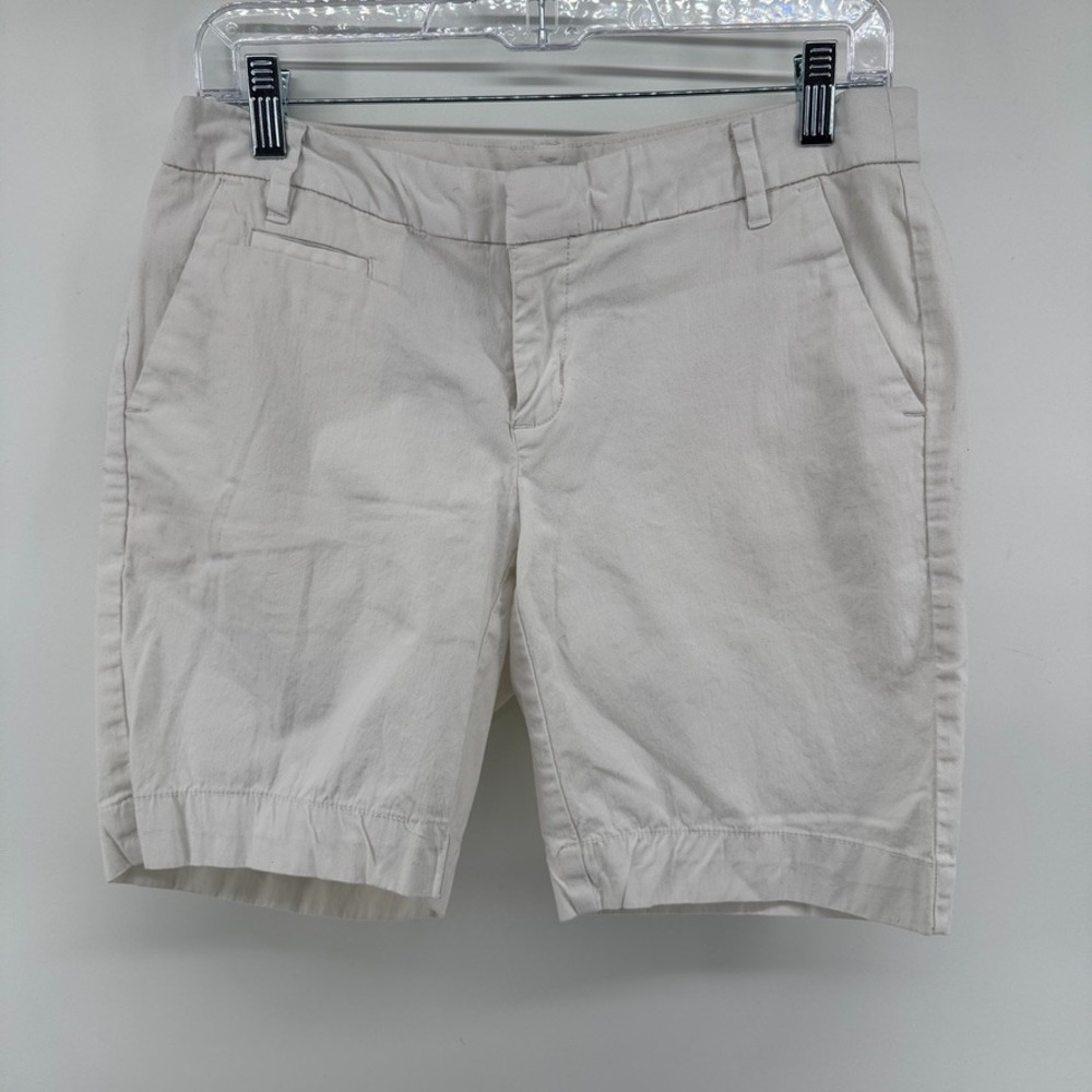 Patagonia Shorts Women Sz 8 White Stretch All-Wear Shorts 8" Cotton Blend 30x8